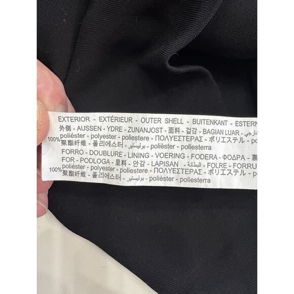 Zara Romper Jumpsuit Dress Black Long Sleeve XS Flood Neck Button Detail - Picture 5 of 6